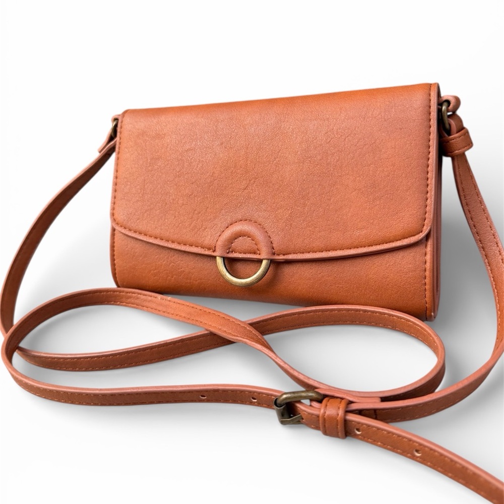 Universal Thread Brown Faux Leather Crossbody Bag